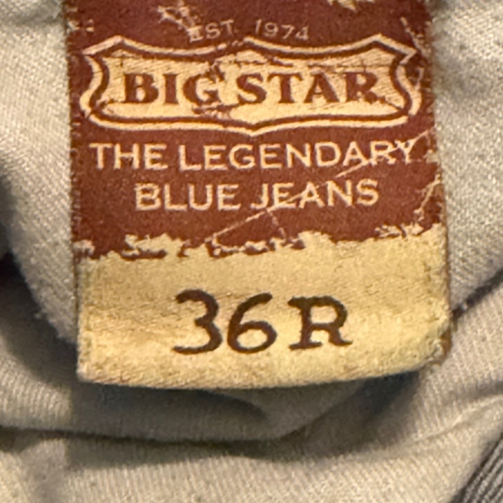 Big Star Pioneer Regular Boot Cut Jeans Mens 36R Medium Wash Buckle DMP10HCRSVY - Picture 5 of 16